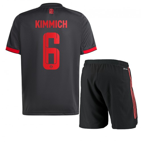Fotbalové Dres Bayern Munich Joshua Kimmich #6 Dětské Alternativní 2022-23 Krátký Rukáv (+ trenýrky)